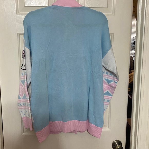 Hello Kitty Women's Cardigan - Pink and Blue - Picture 2 of 6